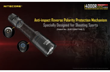 Image of Nitecore i4000R 4400 Lumen USB-C Rechargeable LED Flashlight, Black, 6952506405848