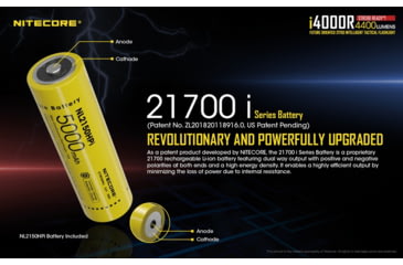 Image of Nitecore i4000R 4400 Lumen USB-C Rechargeable LED Flashlight, Black, 6952506405848