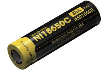 Image of Nitecore IMR 18650 2500mAh 3.6V Unprotected 30A Li-Ion Battery, Black, IMR18650C