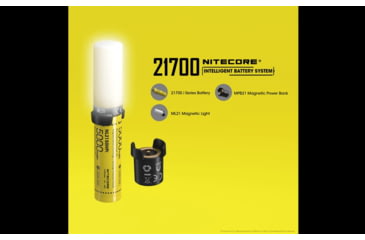 Image of Nitecore Intelligent 21700 Battery System with Lantern and Charger, Black, 6952506493906