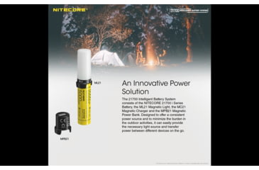 Image of Nitecore Intelligent 21700 Battery System with Lantern and Charger, Black, 6952506493906