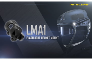 Image of Nitecore LMA1 Rotary Flashlight Helmet Mount, Black, 6952506494156