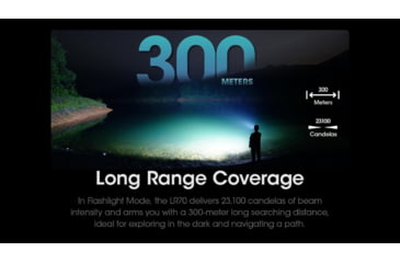 Image of Nitecore LR70 3-in-1 Rechargeable Lantern, 3000 Lumens, Black, FL-NITE-LR70