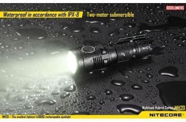 Image of Nitecore MH20 Rechargeable CREE XM-L2 U2 LED Flashlight,1000 Lumens, Black NITECORE-MH20