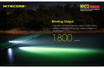 Image of Nitecore MH23 1800 Lumen USB Rechargeable Compact EDC Flashlight, Black, 6952506404001