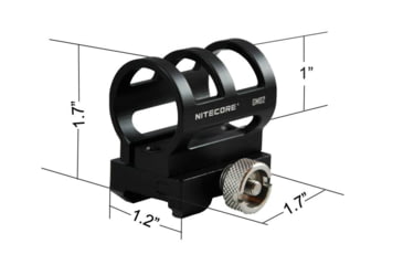 Image of Nitecore Mount GM02 Rail Mount, 1in, Black, 6952506490394
