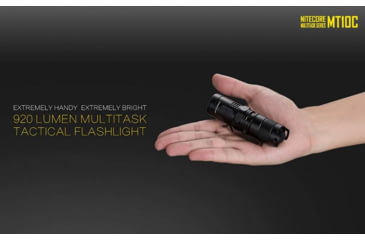 Image of Nitecore MT10C 920 Lumen Rotary Helmet Mounting Rechargeable Flashlight Kit, Black, 6952506466740