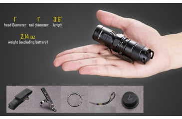 Image of Nitecore MT10C 920 Lumen Rotary Helmet Mounting Rechargeable Flashlight Kit, Black, 6952506466740