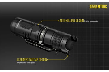 Image of Nitecore MT10C 920 Lumen Rotary Helmet Mounting Rechargeable Flashlight Kit, Black, 6952506466740
