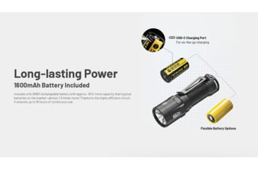 Image of Nitecore MT1C Pro 1000 Lumen Rechargeable EDC Flashlight, Black, MT1CPRO