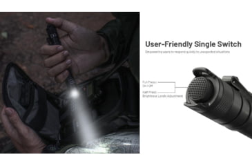 Image of Nitecore MT2A Pro LED EDC Rechargeable Flashlight, AA, 1000 Lumen, Black, FL-NITE-MT2APRO