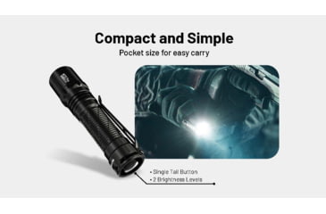 Image of Nitecore MT2C Pro 1800 Lumen Rechargeable EDC Flashlight, Black, MT2CPRO