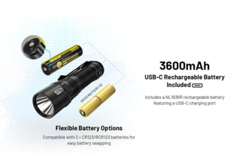 Image of Nitecore MT2C Pro 1800 Lumen Rechargeable EDC Flashlight, Black, MT2CPRO
