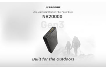 Image of Nitecore NB20000 Gen 3 Dual USB-C Power Bank, 20 mAh, NB20000G3