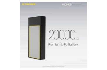 Image of Nitecore NB20000 QC USB &amp; USB-C 4 Port 20000mAh Power Bank, Black, 6952506494446