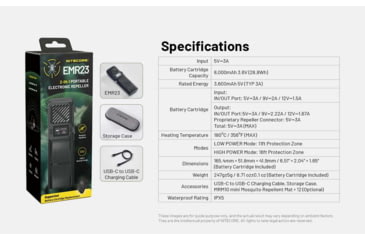 Image of Nitecore EMR23 USB-C Rechargeable 2-in-1 Electronic Mosquito Repeller