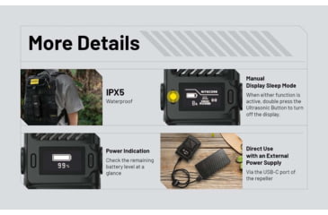 Image of Nitecore EMR25 Multipurpose Ultrasonic Mosquito Repeller