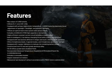 Image of Nitecore HC75 UHE USB-C Rechargeable 3000 Lumens LED Zoomable Headlamp