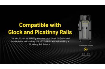 Image of Nitecore NPL27 USB-C Rechargeable 650 Lumens LED Rail Mount Weapon Light