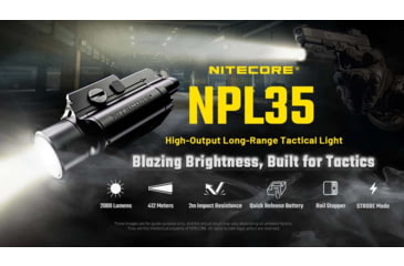 Image of Nitecore NPL35 USB-C Rechargeable 2000 Lumens LED Rail Mount Weapon Light