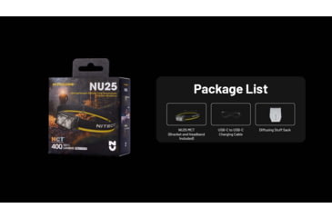 Image of Nitecore NU25 MCT USB-C Rechargeable 400 Lumens LED Multi-Temperature Headlamp