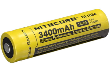 Image of Nitecore NL1834 3400mAh Rechargeable 18650 Battery, Yellow, 6952506491506