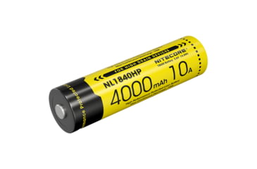 Image of Nitecore NL1840HP 4000mAh Rechargeable 18650 Battery, Black/Yellow, 6952506496402