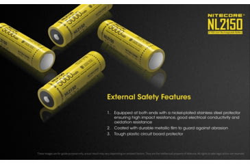 Image of Nitecore NL2150 21700 5000mAh Rechargeable Li-ion Battery, Yellow, 6952506492848