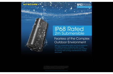 Image of Nitecore NPB2 10,000mAh Waterproof Power Bank, Black, 6952506494019