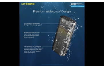 Image of Nitecore NPB2 10,000mAh Waterproof Power Bank, Black, 6952506494019