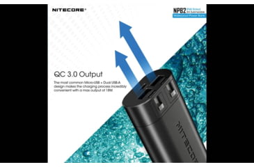 Image of Nitecore NPB2 10,000mAh Waterproof Power Bank, Black, 6952506494019