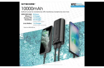 Image of Nitecore NPB2 10,000mAh Waterproof Power Bank, Black, 6952506494019