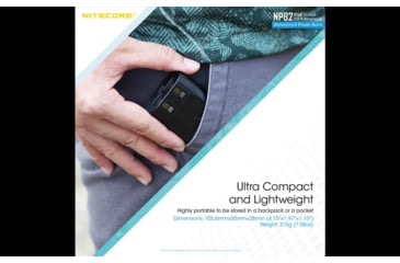 Image of Nitecore NPB2 10,000mAh Waterproof Power Bank, Black, 6952506494019