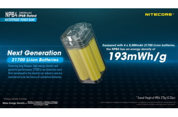 Image of Nitecore NPB4 20,000mAh Waterproof Power Bank, Black, 6952506494439