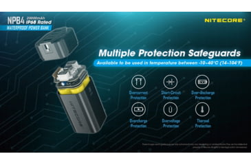 Image of Nitecore NPB4 20,000mAh Waterproof Power Bank, Black, 6952506494439