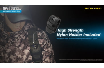 Image of Nitecore NPB4 20,000mAh Waterproof Power Bank, Black, 6952506494439