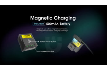 Image of Nitecore NPL25 900 Lumens Rechargeable Compact Rail Mount LED Flashlight, Black, 6952506408108