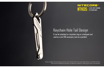 Image of Nitecore NTK05 Titanium Folding Scalpel Keychain Knife, 2.17in, TC4 Titanium Alloy, SIlver, 6952506493098