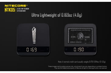 Image of Nitecore NTK05 Titanium Folding Scalpel Keychain Knife, 2.17in, TC4 Titanium Alloy, SIlver, 6952506493098