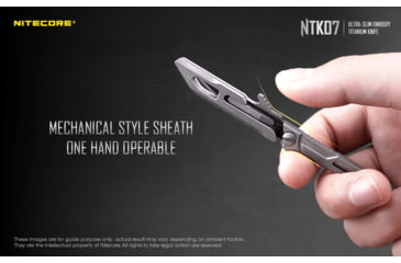 Image of Nitecore NTK07 Titanium Knife, 4.51in, Silver, 6952506494088