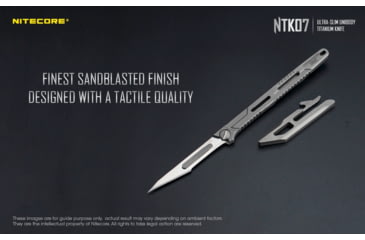 Image of Nitecore NTK07 Titanium Knife, 4.51in, Silver, 6952506494088