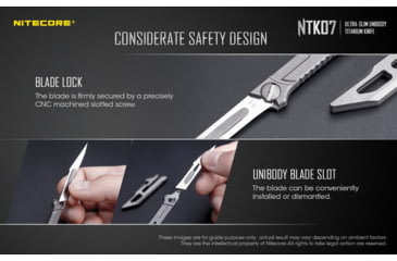 Image of Nitecore NTK07 Titanium Knife, 4.51in, Silver, 6952506494088