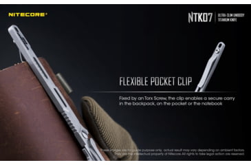 Image of Nitecore NTK07 Titanium Knife, 4.51in, Silver, 6952506494088