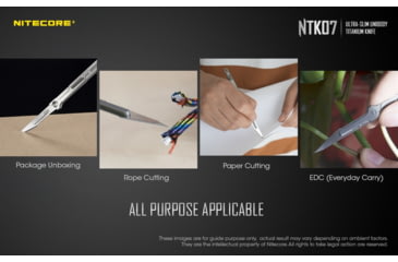 Image of Nitecore NTK07 Titanium Knife, 4.51in, Silver, 6952506494088