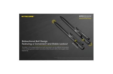 Image of Nitecore NTP31 Bolt Action Tactical Pen, Black, 6952506494149