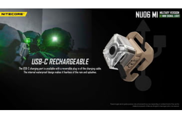 Image of Nitecore NU06 MI Red Green Blue IR Signal and Safety Light, Black, 6952506407248