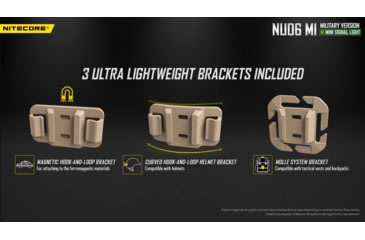 Image of Nitecore NU06 MI Red Green Blue IR Signal and Safety Light, Black, 6952506407248