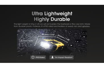 Image of Nitecore NU11 Motion Sensor Clip-On Cap Headlamp, Black, FL-NITE-NU11