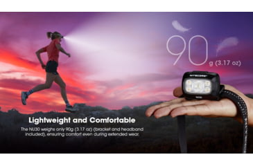 Image of Nitecore NU30 500 Lumen USB-C Rechargeable Headlamp, Black, NU30