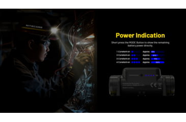 Image of Nitecore NU53 1800 Lumen Rechargeable Industrial Headlamp, Black, NU53